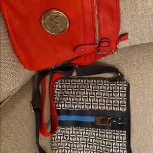 Two beautiful crossbody purses.